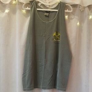 Green Tank Top with Yellow Graphic